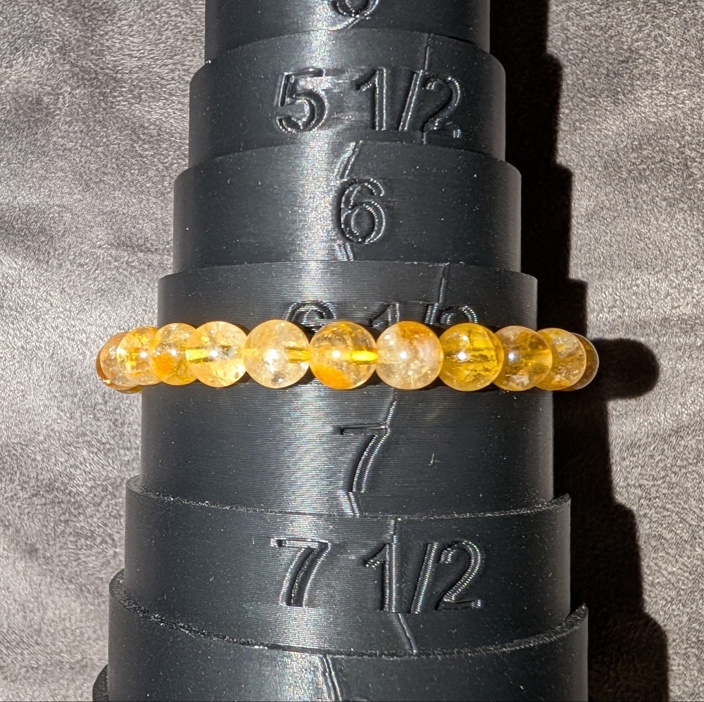 7mm Citrine Stretch Bracelet - Picture 4 of 4